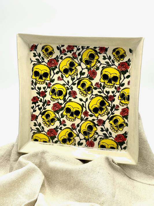Plate - Skull and Roses
